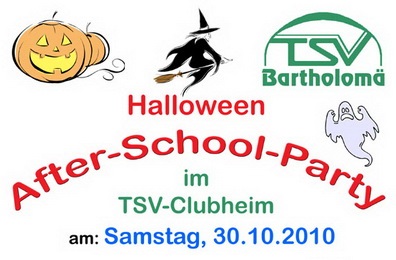 After School-Party zu Halloween im TSV-Clubheim