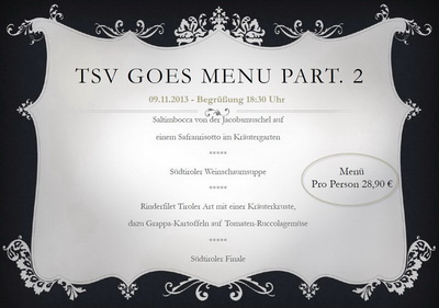 TSV goes Menu Part 2