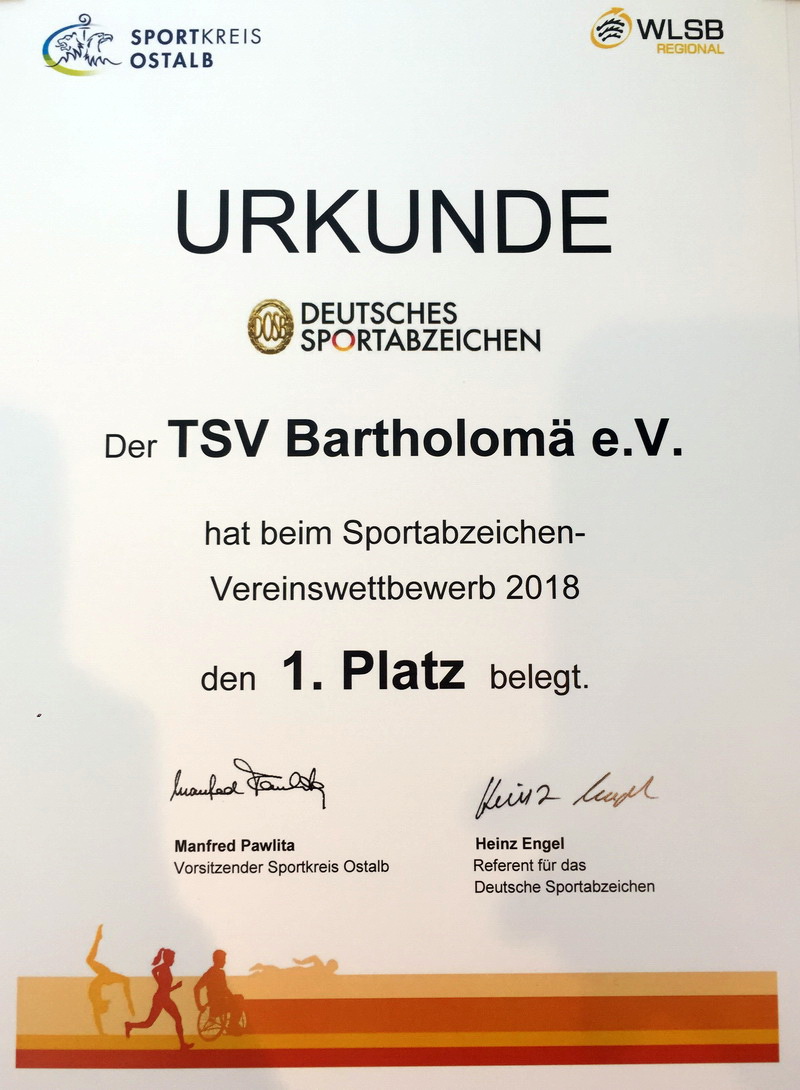 Sportabzeichen 2018