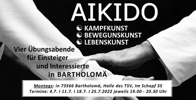 Aikido-Lehrgang für Einsteiger und Interessierte