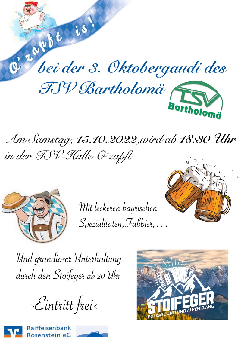 Oktober-Gaudi beim TSV Bartholomä